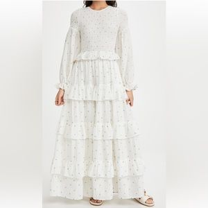 Meadows Rosa Embroidered Maxi Dress Size 0